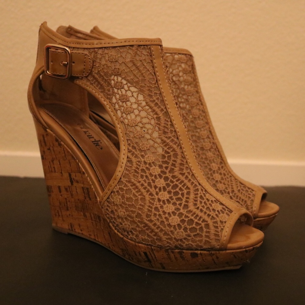 Cork Wedge Heels